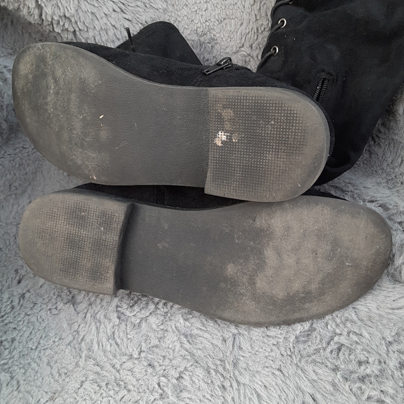 SHOES | Black Over The Knee Lace Up Boots! - Picture 6 of 8